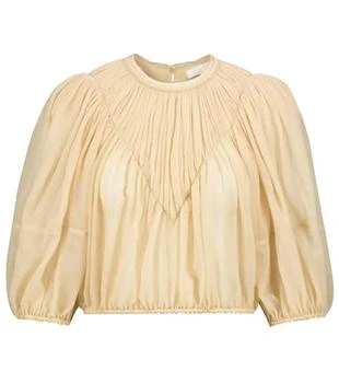 Chloé | Pleated virgin wool top