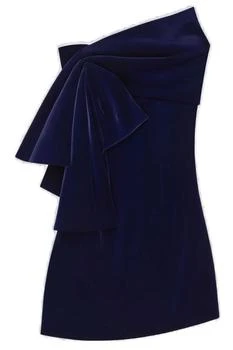 Givenchy | Givenchy Oversized Bow Velvet Bustier Dress