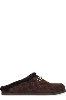 Gucci | Gucci Monogrammed Slip-On Sandals