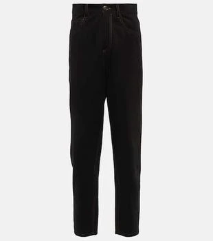 Brunello Cucinelli | High-rise straight cotton-blend pants