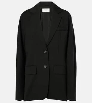 Max Mara | Ecru oversized virgin wool blazer