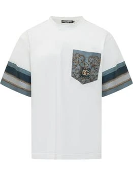 Dolce & Gabbana | Dolce & Gabbana Patterned Pocket Crewneck T-Shirt