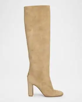 Dolce & Gabbana | Suede Block-Heel Knee Boots