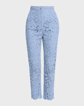 Dolce & Gabbana | Cordonetto Lace Straight-Leg Ankle Pants