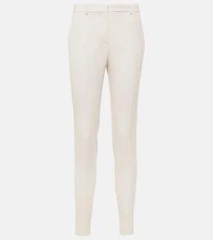 Versace | High-rise wool slim pants