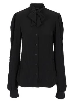Balenciaga | Balenciaga Bow Detailed Long-Sleeve Shirt