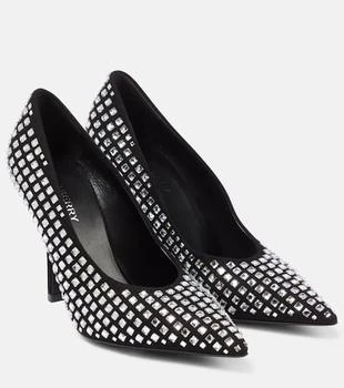 Burberry | Crystal-embellished suede pumps