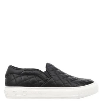 Salvatore Ferragamo | Ferragamo Borg Leather Slip-On Sneakers, Size 6 C