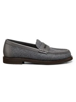 Brunello Cucinelli | Virgin Wool Penny Loafers