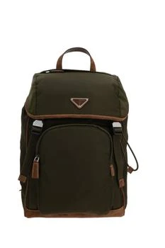 Prada | Prada Logo Plaque Buckle-Fastened Backpack