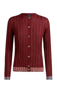ETRO | Etro Ribbed-Knit Cardigan - Moda Operandi