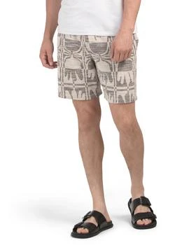 Jacquard Pull On Drawstring Shorts