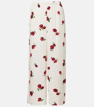 Khaite | Mindy printed twill wide-leg pants