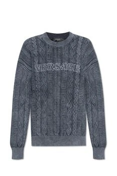 Versace | Versace Logo Embroidered Knitted Jumper