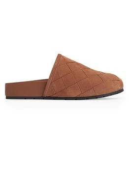 Bottega Veneta | Reggie Intrecciato Suede Mules