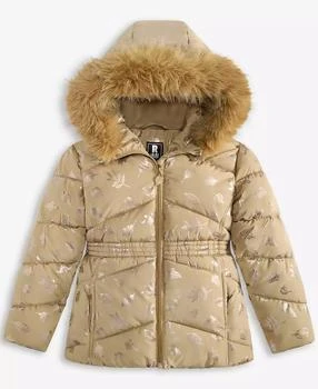 Toddler and Little Girls Foil Quilt Puffer coat