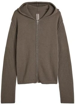 Rick Owens | Zipped hooded cashmere jumper