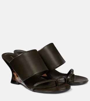 Dries Van Noten | Leather wedge mules