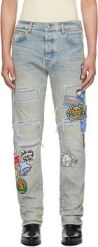 AMIRI | Blue Station Patch Repair Slim Jeans