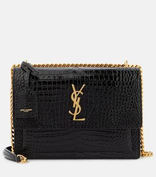 Yves Saint Laurent | Sunset Medium croc-effect leather shoulder bag