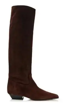 Khaite | Khaite Marfa Suede Knee Boots - Moda Operandi