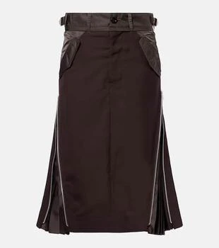 Sacai | Pleated midi skirt