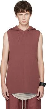 Rick Owens | Pink Concordians Ribbed Hoodie