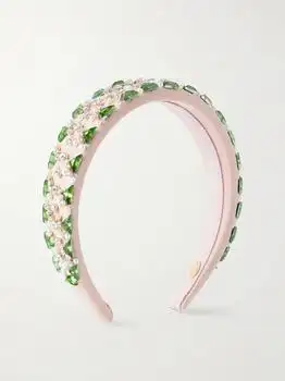 Valentino | Embellished Wool And Silk-blend Headband - Blush