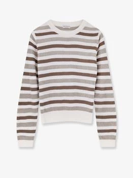 Brunello Cucinelli | Sparkling stripes cotton sweater