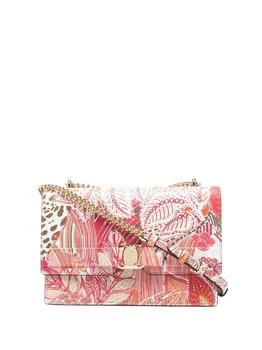 Salvatore Ferragamo | Women's Vara Floral-Print Leather Satchel Bag In Pink