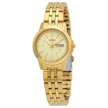 Quartz Gold Dial Yellow Gold-tone Ladies Watch EQ0603-59P