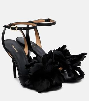Salvatore Ferragamo | Ghilly 95 floral-appliqué satin sandals