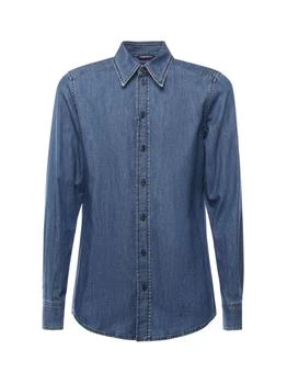 Dolce & Gabbana | Dolce & Gabbana Logo Plaque Denim Shirt