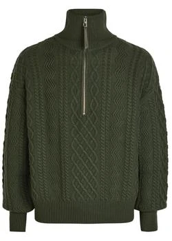 Cable-knit wool jumper