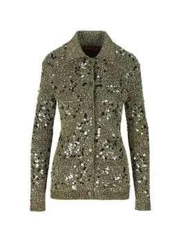 Gucci | Gucci Polo Neck Tweed Cardigan
