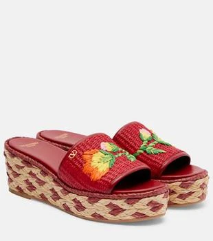 Valentino | Bribri raffia espadrille wedges