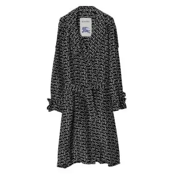 Burberry | Burberry Long Silk Belted Trench Coat, Brand Size 48 ( US Size 38 )