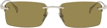 Gucci | Silver Rectangular Frame Sunglasses