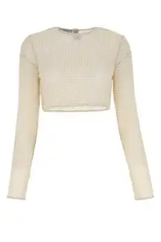 Prada | Prada All-Over Bead Embellished Cropped Top