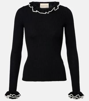 Valentino | Ruffled virgin wool sweater