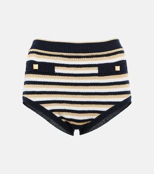 Valentino | Roman Stud striped wool shorts