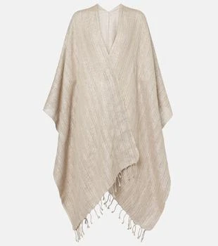 Brunello Cucinelli | Linen-blend poncho