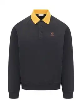 Versace | Versace Long-Sleeved Polo Sweatshirt