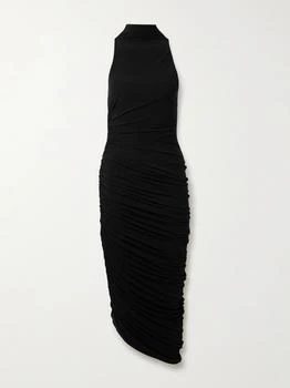 Jacquemus | The Piazza Asymmetric Gathered Stretch-jersey Turtleneck Dress
