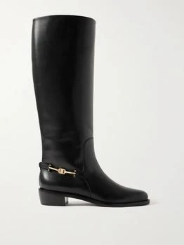 Salvatore Ferragamo | Therma Embellished Leather Knee Boots  - US5.5
