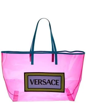 Versace | 90
s Vintage Logo Vinyl Tote (Authentic Pre-Loved)