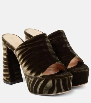 Gianvito Rossi | Holly zebra-print platform mules