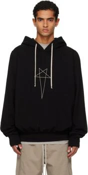 Rick Owens | Black Penta Oversized Hoodie