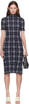Burberry | Navy
White Check Wool Blend Midi Dress