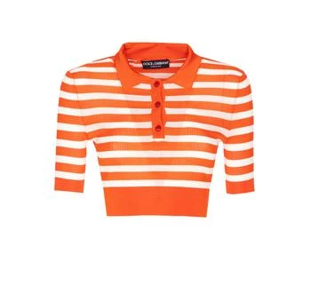 Dolce & Gabbana | Dolce & Gabbana Striped Short-Sleeved Polo Shirt